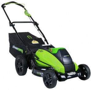 lawn mower Greenworks 2500502 G-MAX 40V 19-Inch DigiPro Characteristics, Photo