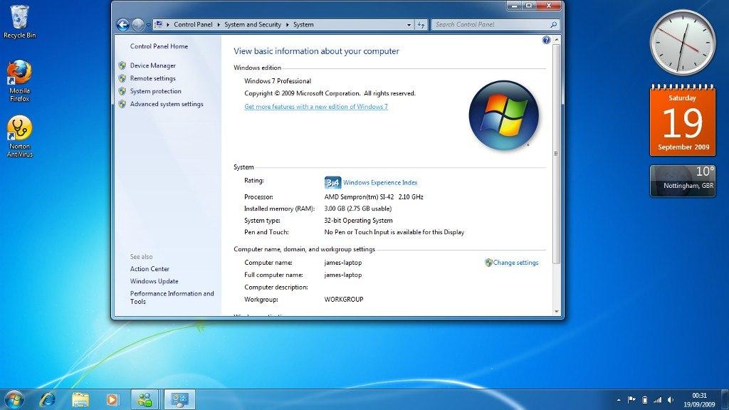 Windows 7 Professional OEM Key SP1, 23.72 usd