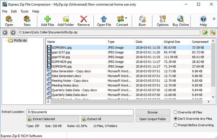 NCH: Express Zip File Compression Key, 62.6 usd